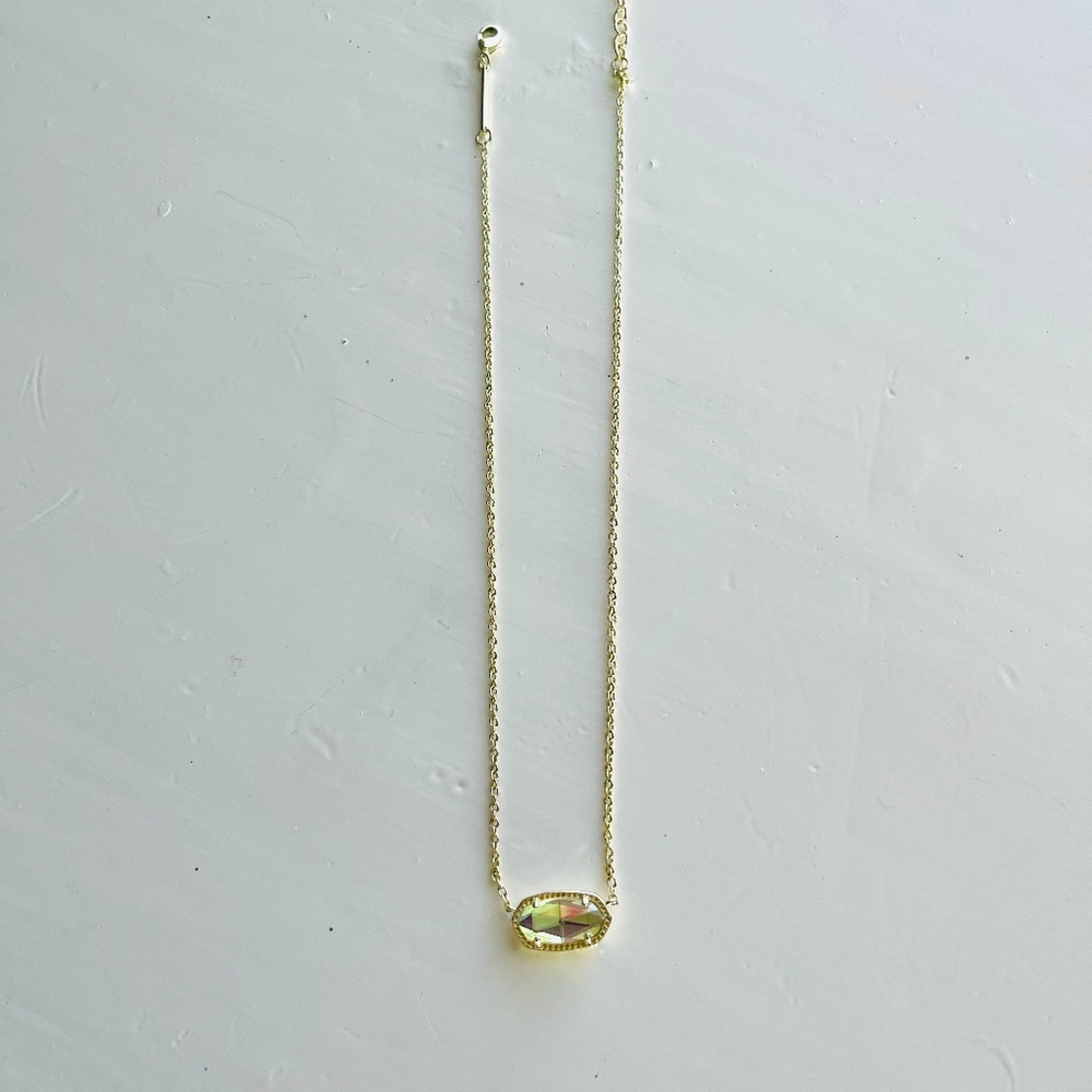 Kendra Scott Elisa Pendant Necklace in Dichroic Glass, Gold-Plated
